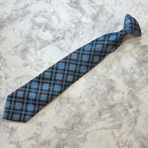Cherokee Kids Blue and Black Checkered Tie